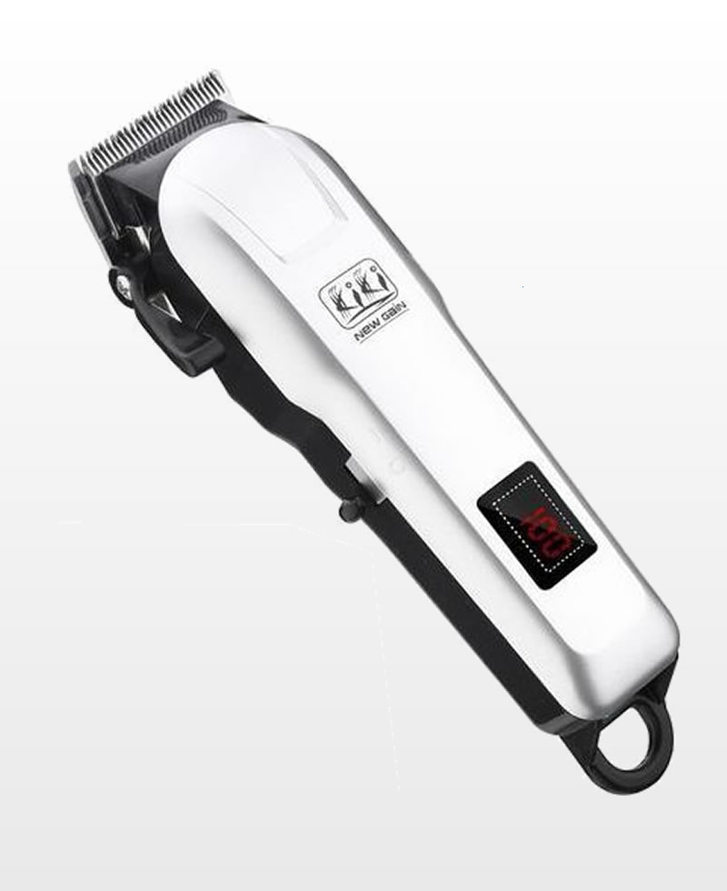 Original Kiki New Gain Rechargeable Convenience Hair Clipper With Led Battery Display - Silver