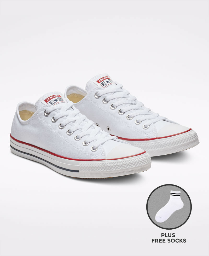 Converse All Star Unisex Low Top Sneakers Shoes - White