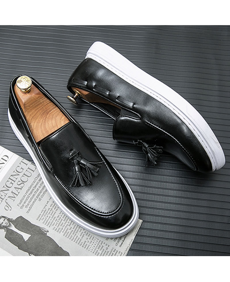 Mens leather sole casual shoes discount