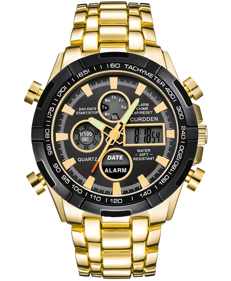 Curdden Brand New Fashion Men Analog and Digital Led Dual