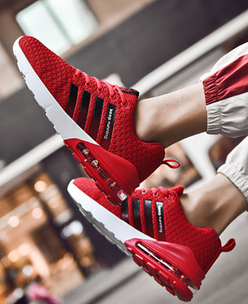 Keep Running Breathable Sneakers Sports Shoes Red Seli