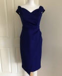 Debs Blue Wrap Pencil Dress