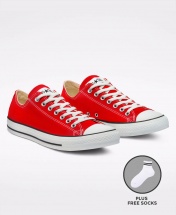 Converse All Star Unisex Low Top Sneakers Shoes - Red