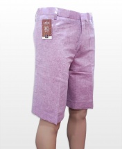 Conak Pink Linen Blend Summer Shorts 