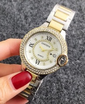 Contena Luxury Ladies Studded Womens Quartz Watch - Gold and Silver