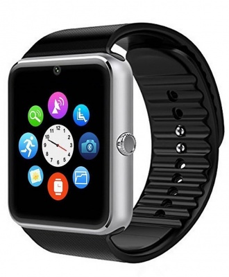 Touchscreen Bluetooth Smart Watch, Touchscreen with Camera, Cell Phone Watch with SIM Card Slot Compatible with Android Samsung iOS Phones Smartwatch - Silver