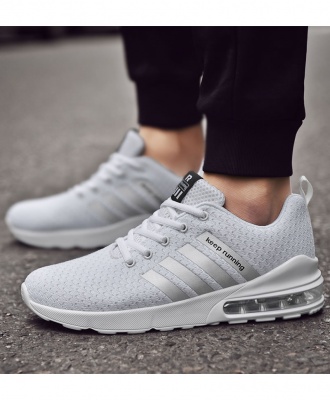 Keep Running Breathable Sneakers Sports Shoes - White