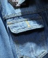 Men's Cowboy Washed Denim Leisure Jacket - Blue