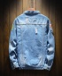 Men's Cowboy Washed Denim Leisure Jacket - Blue