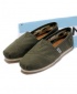 TOMS Mens Classic Canvas Casual Slip-On Shoes - Olive - Army Green