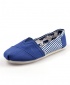 TOMS Classic Canvas Casual Slip-On Shoes - Stripped Blue