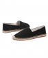 Espadrille Casual Canvas Flat Heel Shoe - Black