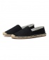 Espadrille Casual Canvas Flat Heel Shoe - Black