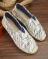 Espadrille Casual Canvas Flat Heel Shoe - Blue Stripes