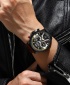 Curren Men's Chronograph Luxury Waterproof Leather Watch - Black and Gold