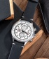 Smael Men's Chronograph Hollow Casual Leather Watch - Black Leather PLUS FREE BRACELET