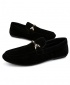 Men's Suede Mocassin Loafers Slip-On Casual Shoes - Black