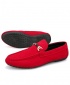 Men's Suede Mocassin Loafers Slip-On Casual Shoes - Red