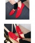 Men's Suede Mocassin Loafers Slip-On Casual Shoes - Red