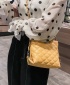 Wowen's Rhombic Embroidered Line Shoulder Crossbody Bag - Yellow