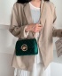 FJT Womens Quilted Velvet Retro Chain Bag Handbag - Green