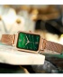Wlisth London Small Case Women's Green Face Retro Milan Mesh Watch - Rose Gold