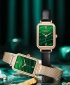 Wlisth London Small Case Women's Green Face Retro Milan Mesh Watch - Rose Gold