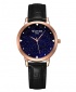 Wlisth Fashion Starry Sky Women's Waterproof Quartz Leather Watch - Black 