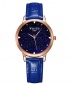 Wlisth Fashion Starry Sky Women's Waterproof Quartz Leather Watch - Blue
