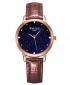 Wlisth Fashion Starry Sky Women's Waterproof Quartz Leather Watch - Brown