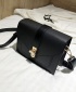 Women's New Wave Retro Fashion Shoulder Messenger Handbag - Black
