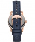 Fossil Womens Copeland Stainless Steel Quartz Leather Watch - Navy Strap