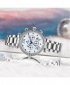 Reward VIP Women Three Eyes Quartz Bracelet Wrist Watch - Silver