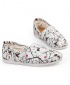 TOMS Women's Classic Trees Prints Casual Slip-On Shoes - White