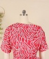 Women's One-Shoulder Printed Floral Short-Sleeved Belted Jumpsuit - Red