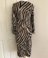Zebra Wrap Midi Dress