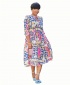 Women Middle Waist Large Swing Print Gown - Pink