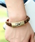 Love Men's Fashion Leather Bracelet - Brown