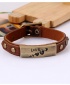 Love Men's Fashion Leather Bracelet - Brown