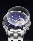 Wlisth 1853 Men's Waterproof Bracelet Silver Chain Watch - Blue Face