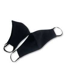 2-Pcs Double-Sided Protective Cotton Face Mask - Black