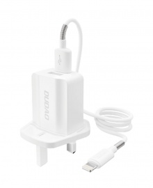 DUDAO 2.4A Dual USB Charger Set-A2UK - Lightning Cable