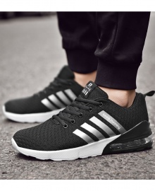 Keep Running Breathable Sneakers Sports Shoes - Black