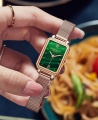 Wlisth London Small Case Women's Green Face Retro Milan Mesh Watch - Rose Gold